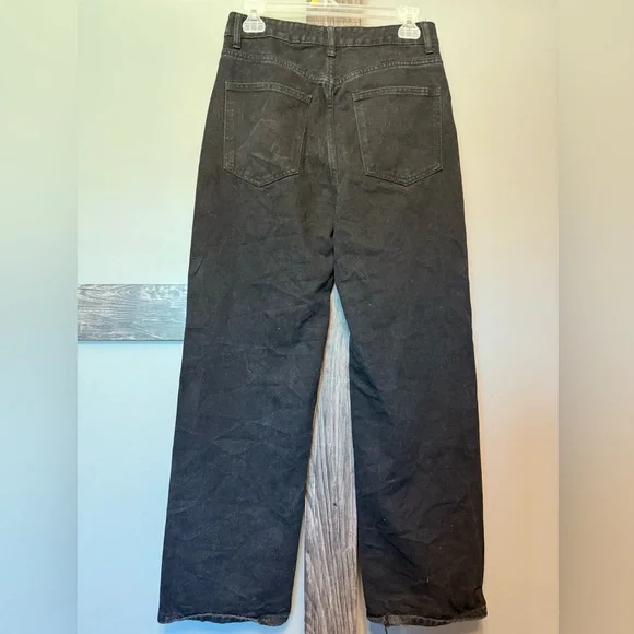 Women’s black, baggy jeans a with skulls. - Picture 2 of 3